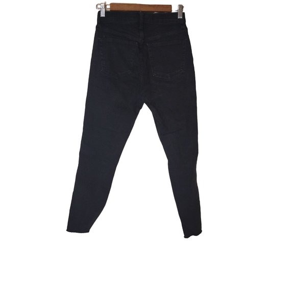 Free People Denim Cropped Jeans‎ Size 26 Skinny Fit Factory Distressed - Picture 3 of 8